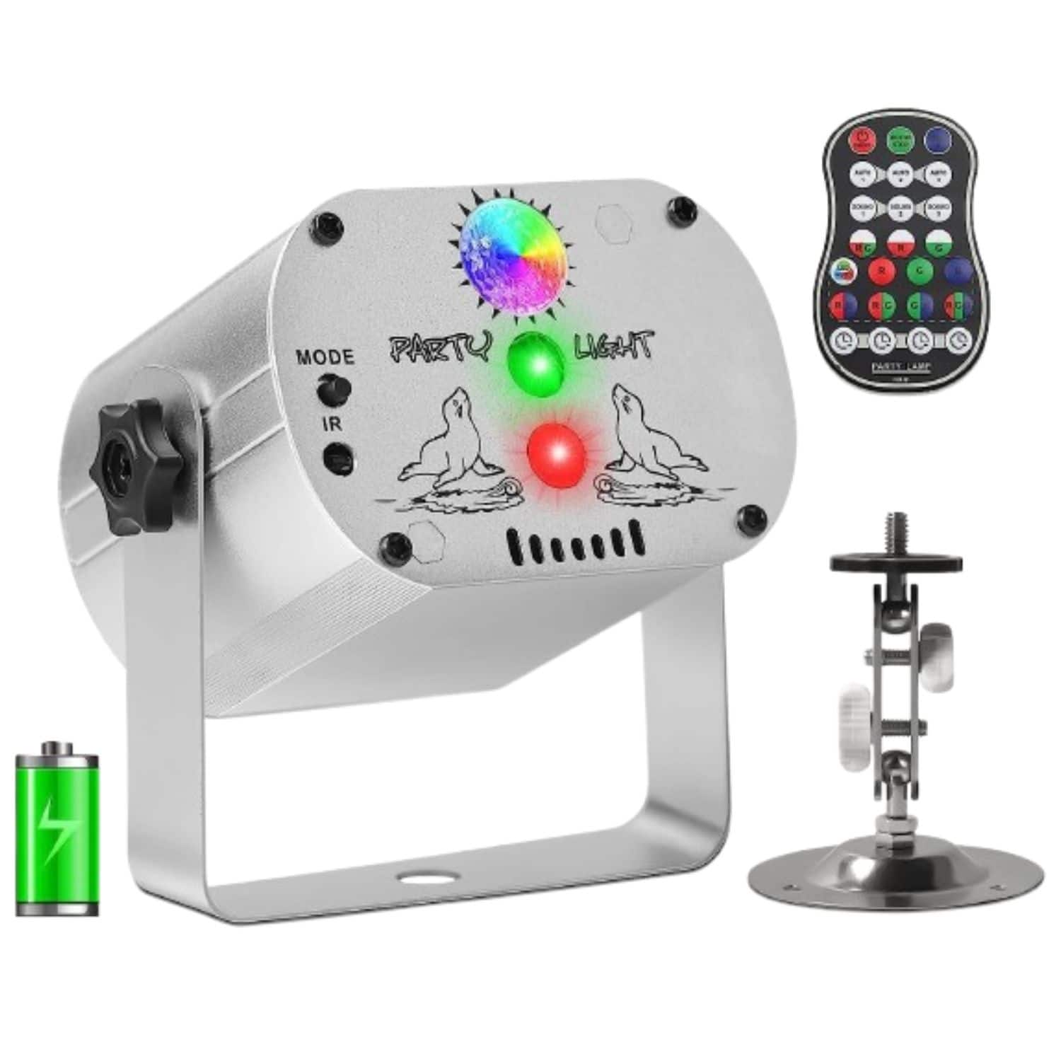 Stock Preferred - 240 Pattern LED RGB Stage Light with Remote - Black Housing with RGB LED
