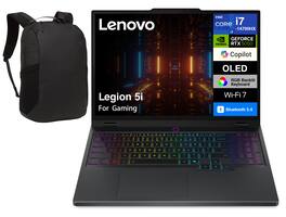 Lenovo - Legion 5i Laptop 15.1 WQXGA Display (i7-14700HX, 64GB, 2TB SSD, GeForce RTX 5050, Win 11 Pro) w/17in Backpack - Eclipse Black