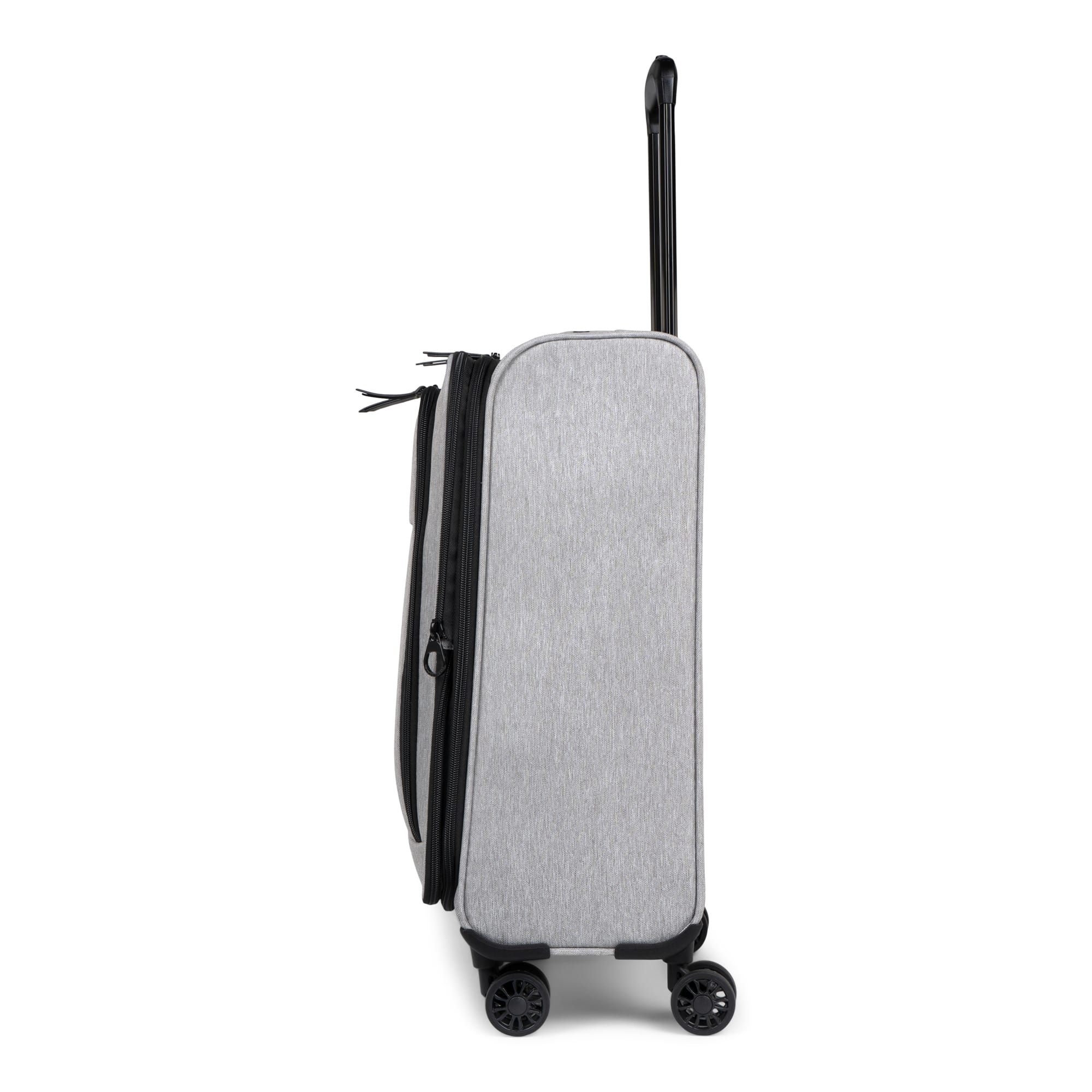 Left View: Bugatti - Reborn Carry on Suitcase - Gray