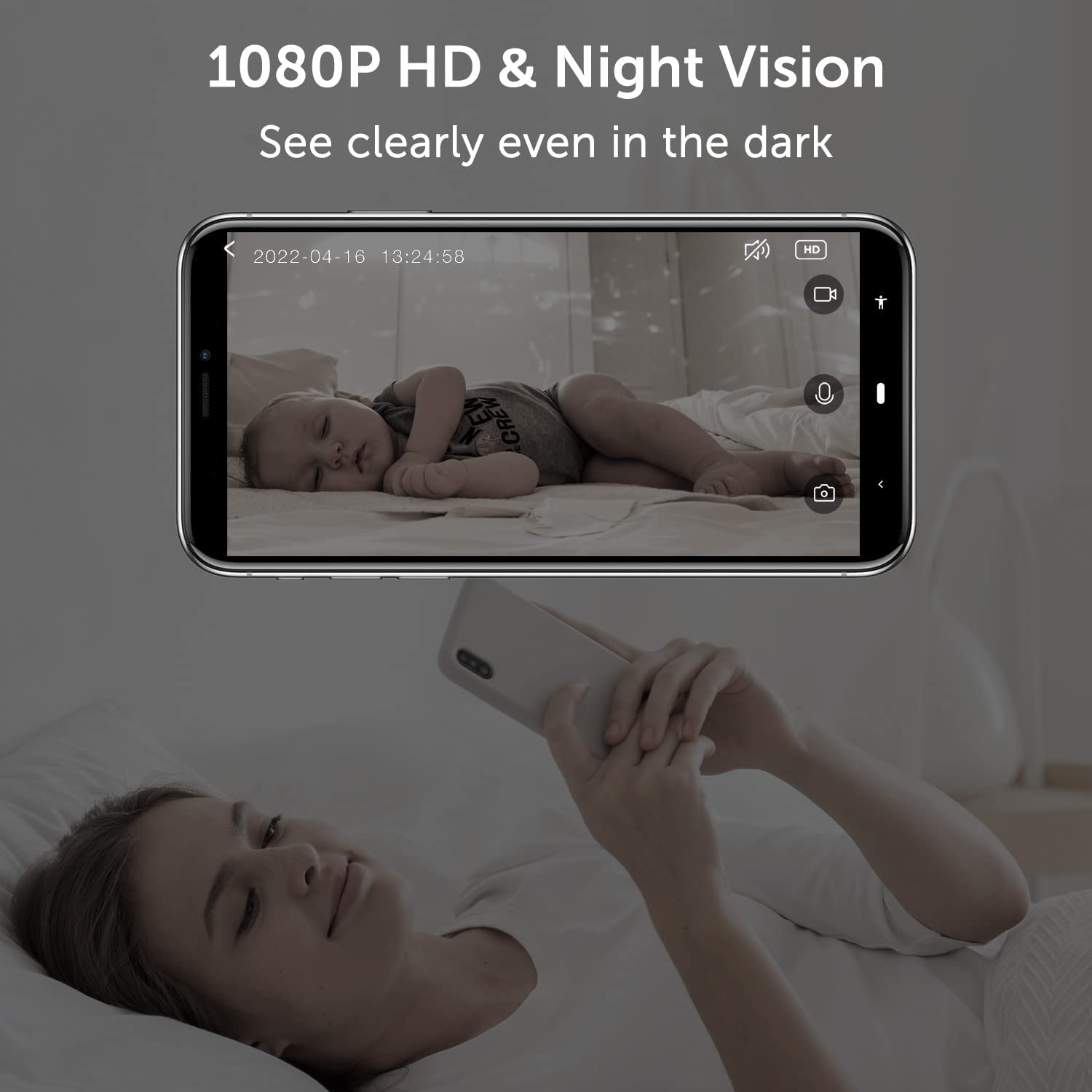 1080P HD & Night Vision  
See clearly even in the dark  

2022-04-16 13:24:58  
HD + CREW