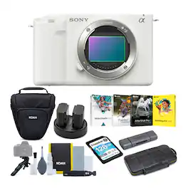 Sony - Alpha ZV-E1 Full-frame Mirrorless Vlog Camera (ILCZV-E1/B, White) Bundle