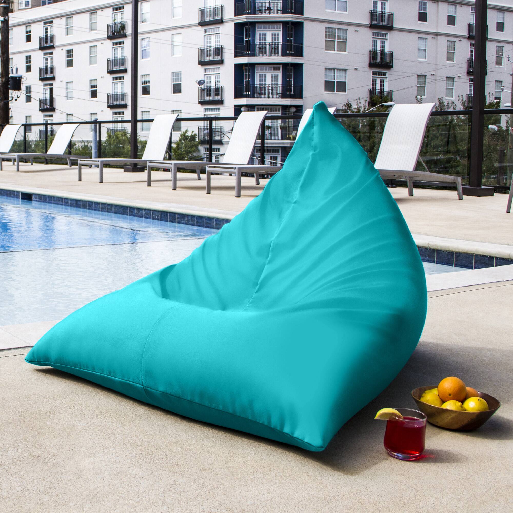 Alt View 1. Jaxx - Jaxx Twist Outdoor Bean Bag Chair, Light Blue - Light Blue.