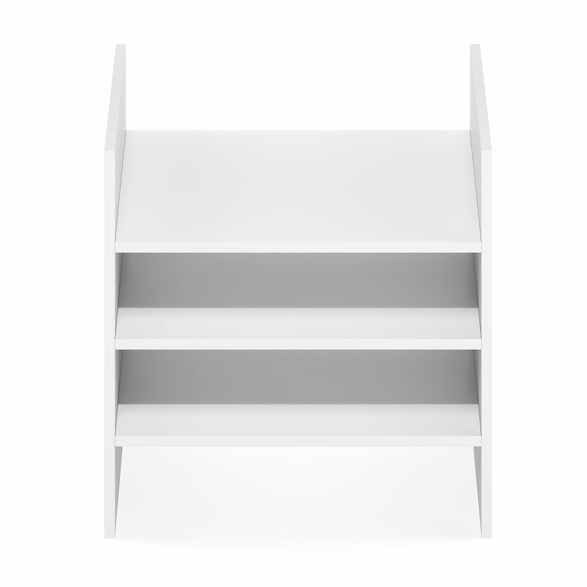 Alt View 6. Furinno - CUBICLE Cube Insert, 3-Shelf Storage Cube Insert, 3-Tier Layout, Triple Thick Cube Fit - White.