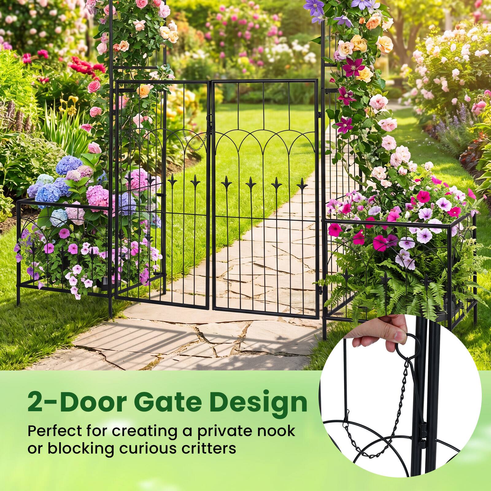 2-Door Gate Design  
Perfect for creating a private nook or blocking curious critters