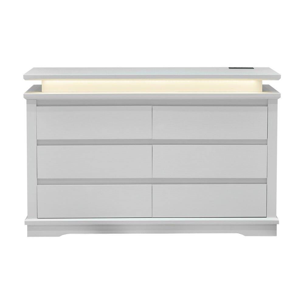 Front. Kadyn - Kadyn Wooden Console Table with LED Light, Entryway Table, Storage Table, Modern Style, White - White.