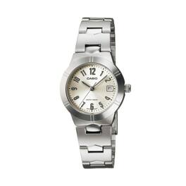 Casio - Women’s Champagne Dial Analog Watch with Stainless Steel Bracelet - LTP-1241D-7A2D - Silver