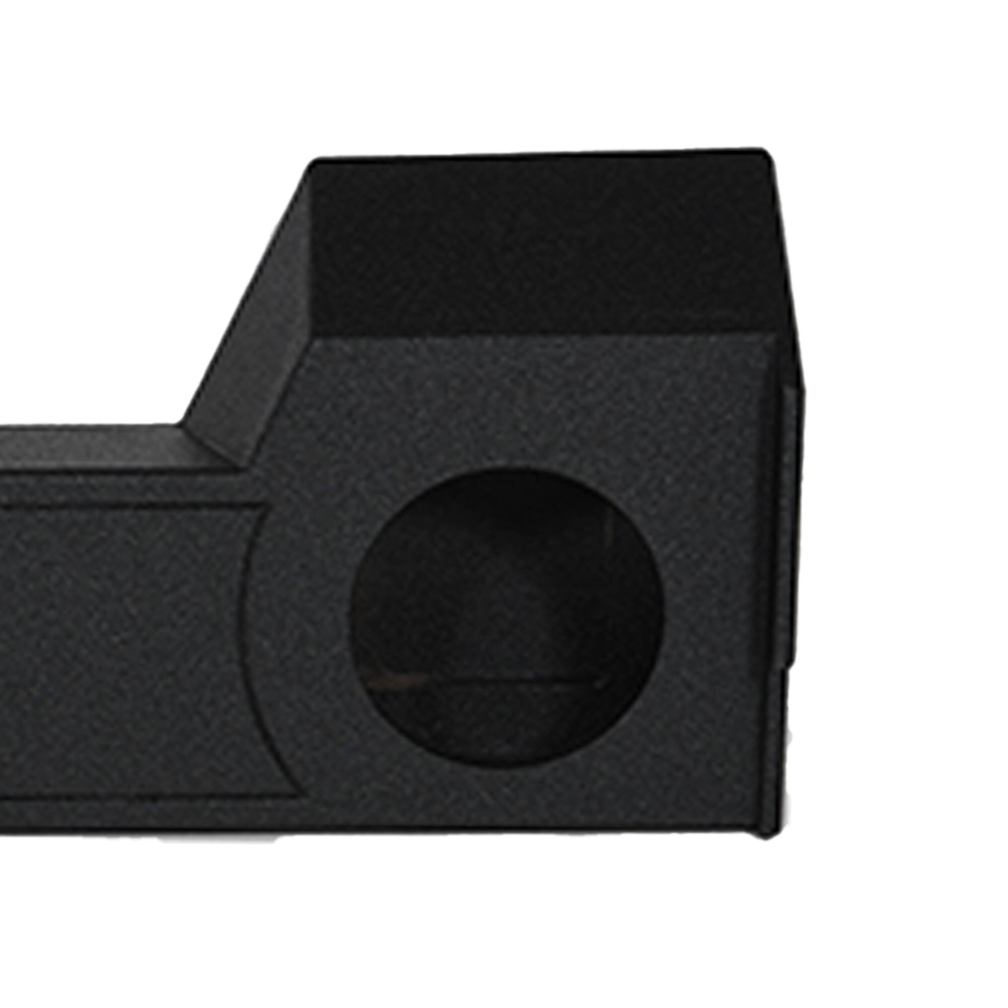 Alt View 4. QPower - QPower Dual 10" Subwoofer Enclosure for Dodge Ram Crew Cab & Quad Cab 2019-2026 - BED LINER BLACK.