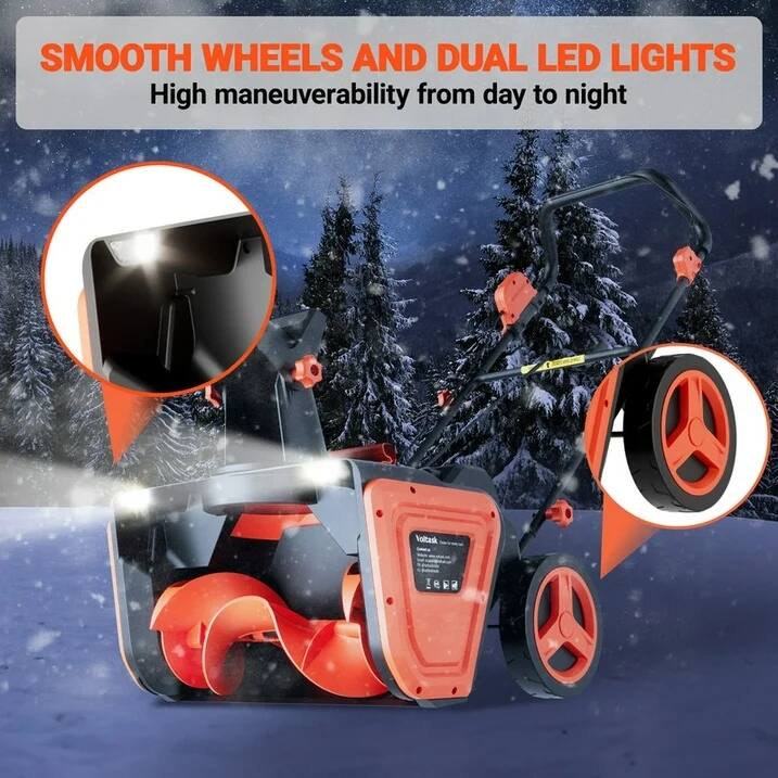SMOOTH WHEELS AND DUAL LED LIGHTS  
High maneuverability from day to night
