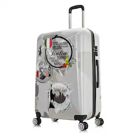 InUSA - Prints lightweight hardside Spinner Luggage 28" - WORLD