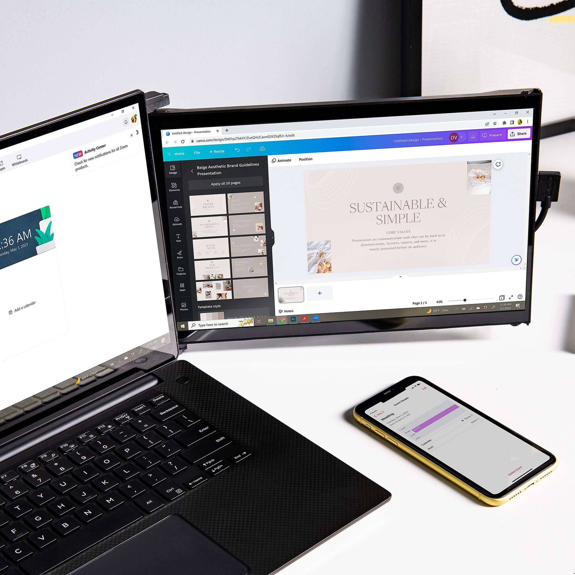 Alt View 12. Mobile Pixels - DUEX Max DS 14.1" IPS LCD Monitor - Black.