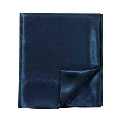 Front. Gracie Mills - Gracie Mills Coralie 6-Piece Wrinkle-free Satin Sheet Set - Midnight Blue.