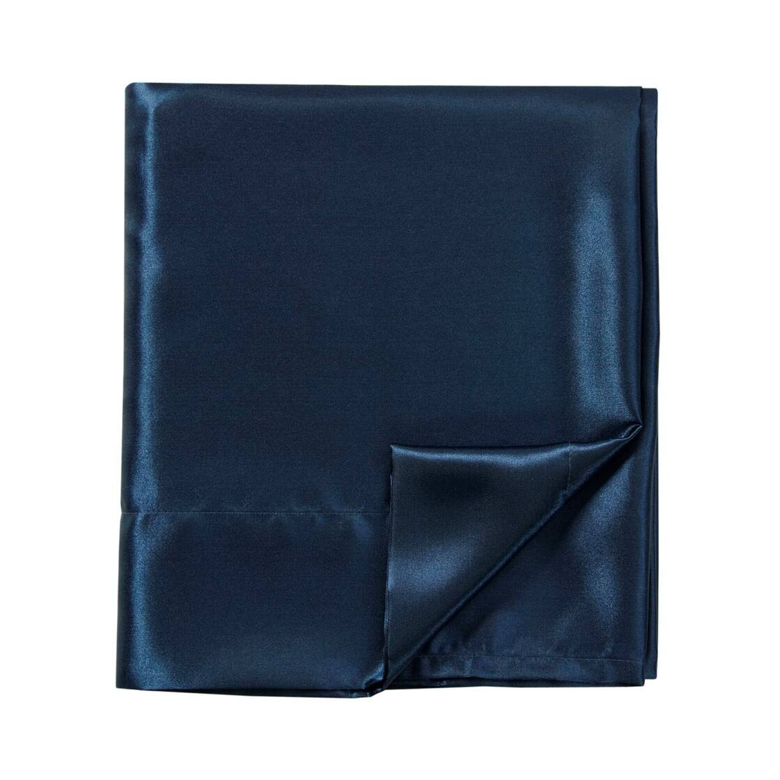 Gracie Mills - Coralie 6-Piece Wrinkle-free Satin Sheet Set - Midnight Blue