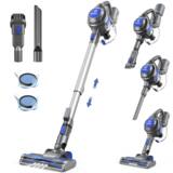 MOOSOO - Cordless Stick Vacuum Cleaner Lightweight for Carpet Floor Pet Hair Home XL-618A - Blue