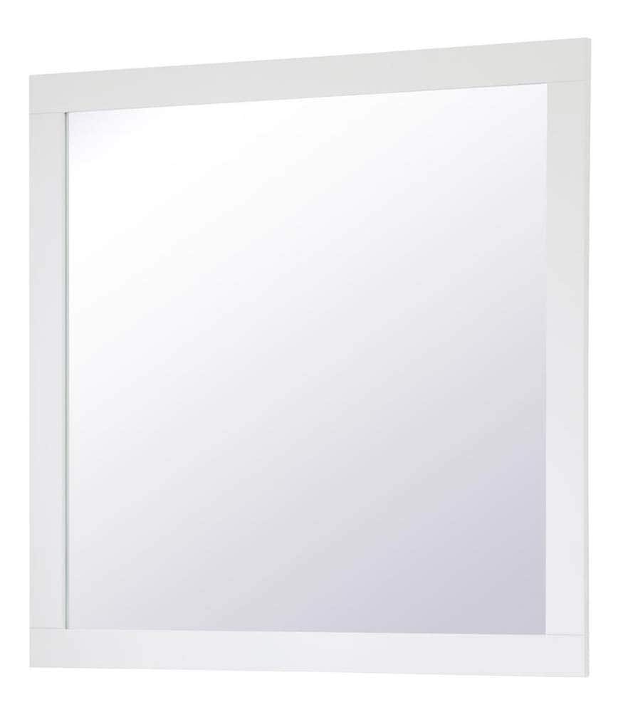 Elegant Decor - Aqua square vanity mirror 36 inch - White