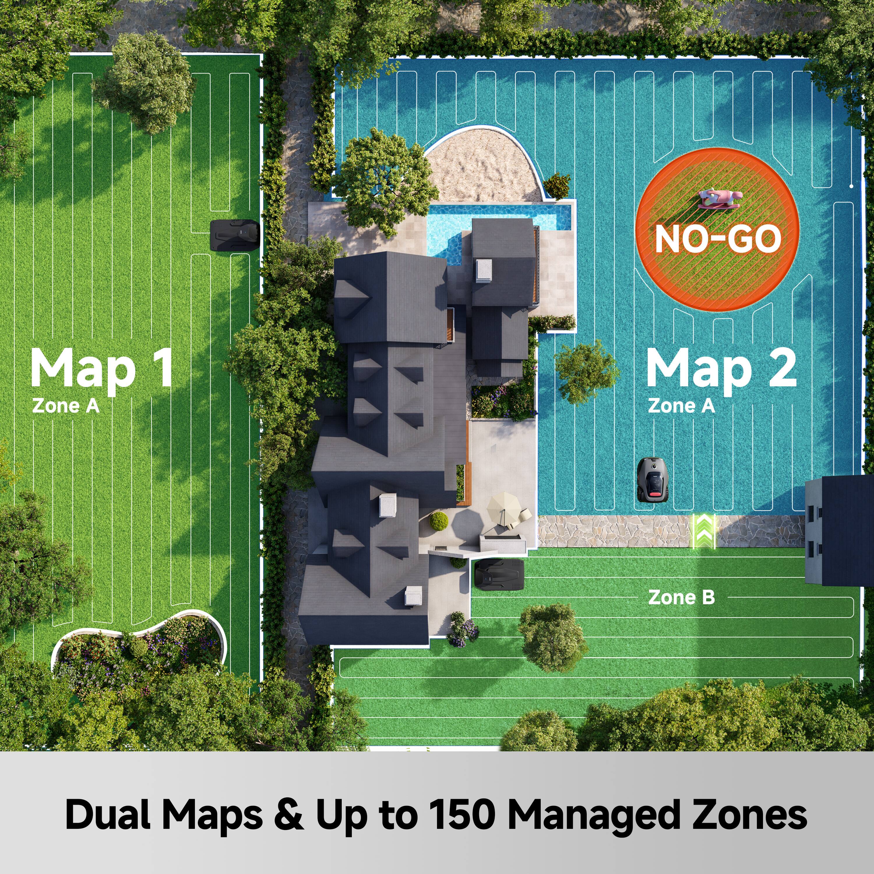 NO-GO Map 1 Zone A Map 2 Zone A Zone B Dual Maps & Up to 150 Managed Zones