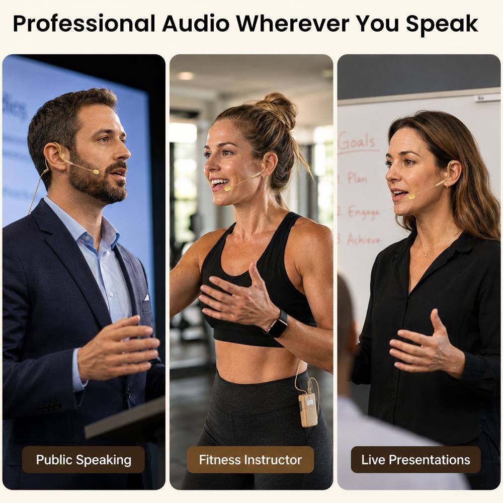 Professional Audio Wherever You Speak

Goals
Plan
Engage
Public Speaking
Fitness Instructor
Live Presentations