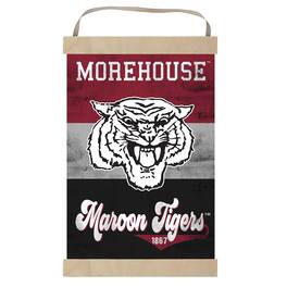 Jardine - Morehouse Tigers Retro Logo Banner Sign - Maroon