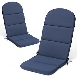 Crestlive Products - 2pc Outdoor water resistant Adirondack High Back Chair Cushion 19.69-in Navy Blue patio chair cushion - Navy-2PC