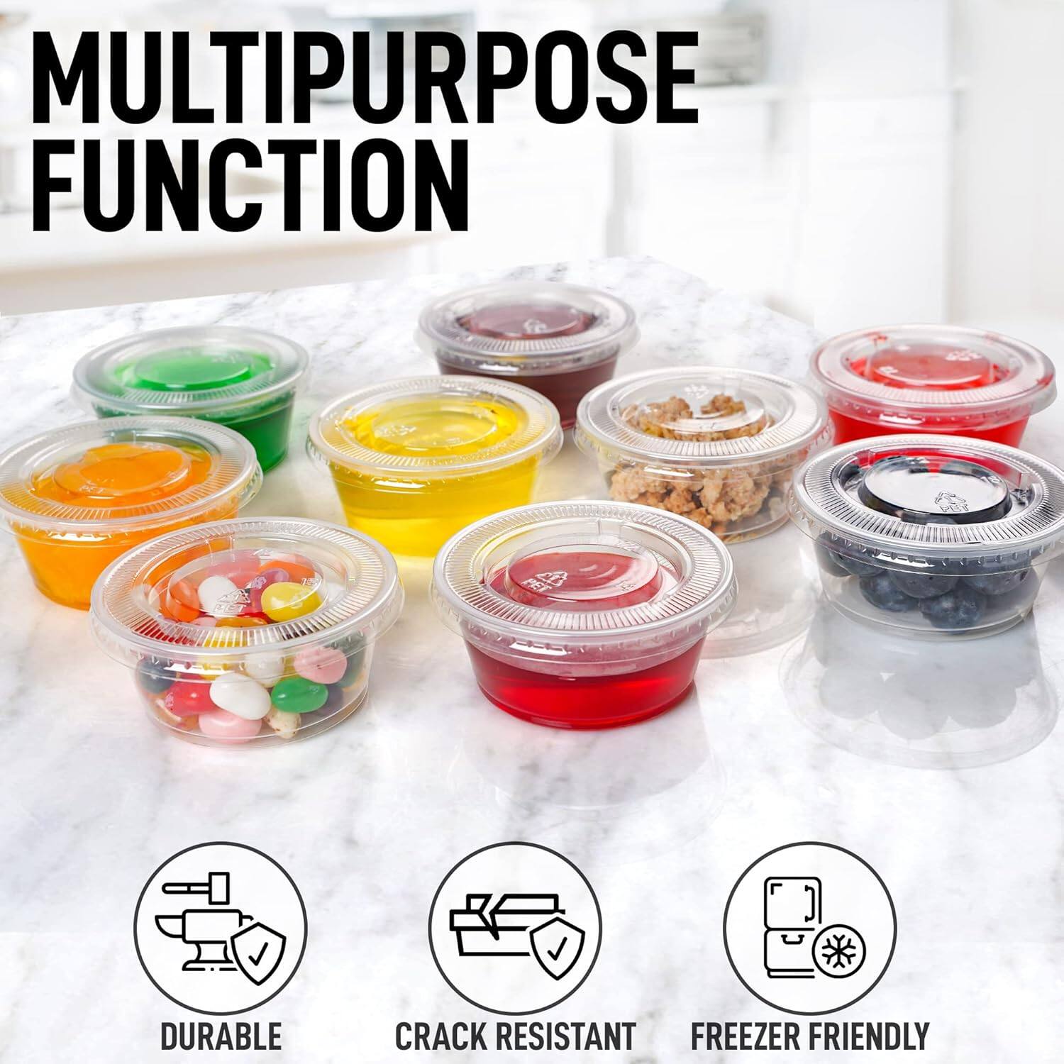 MULTIPURPOSE FUNCTION

DURABLE  
CRACK RESISTANT  
FREEZER FRIENDLY