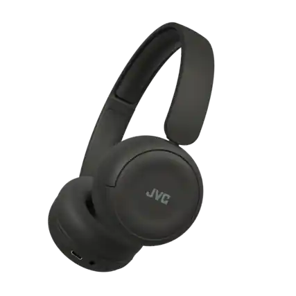 Front. JVC - On-Ear Wireless Headphones with Bluetooth 5.3 HAS59WB - Black.