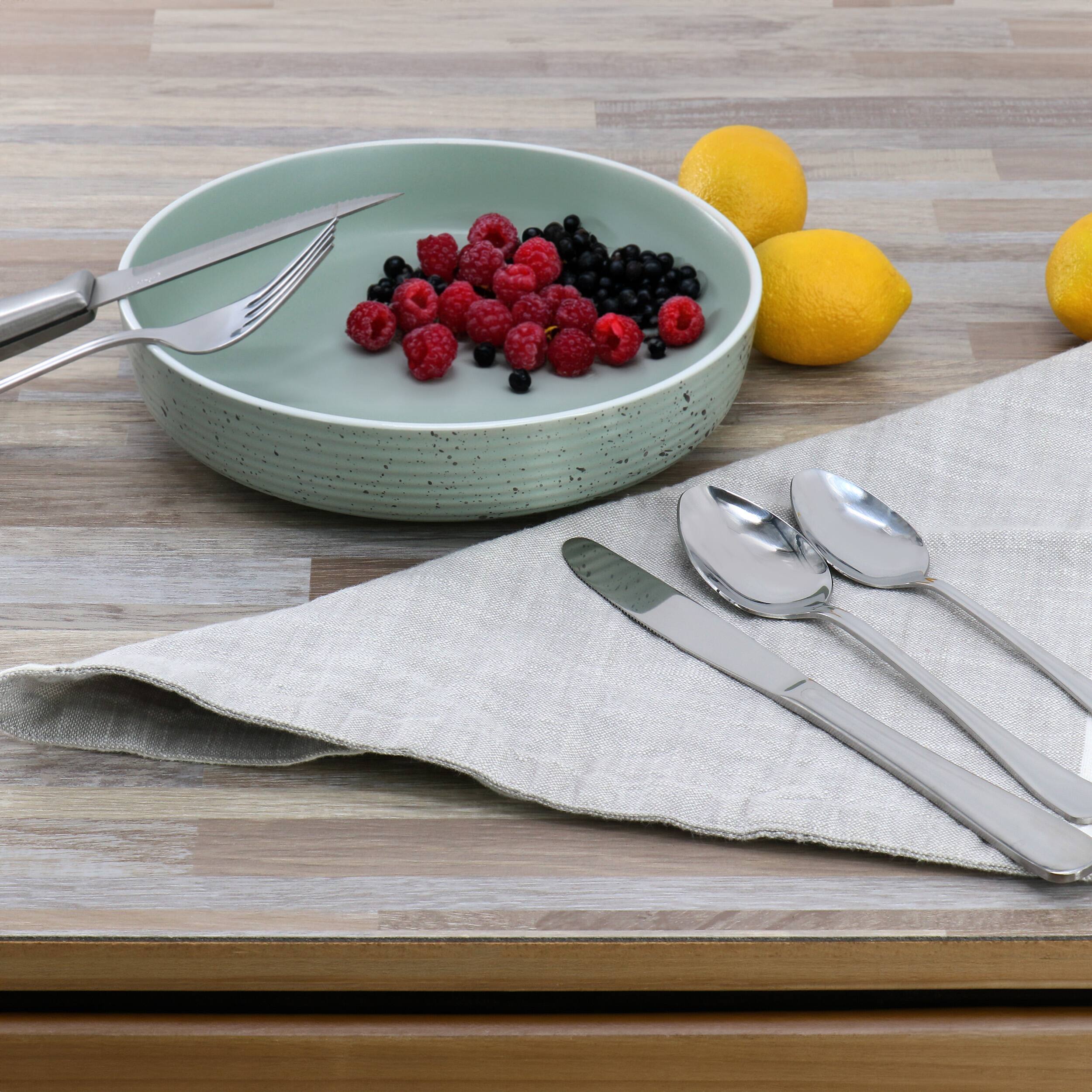 Alt View 6. Oster - Oster Macmillan 20 Piece Stainless Steel Flatware Set with Steak Knives - Silver.