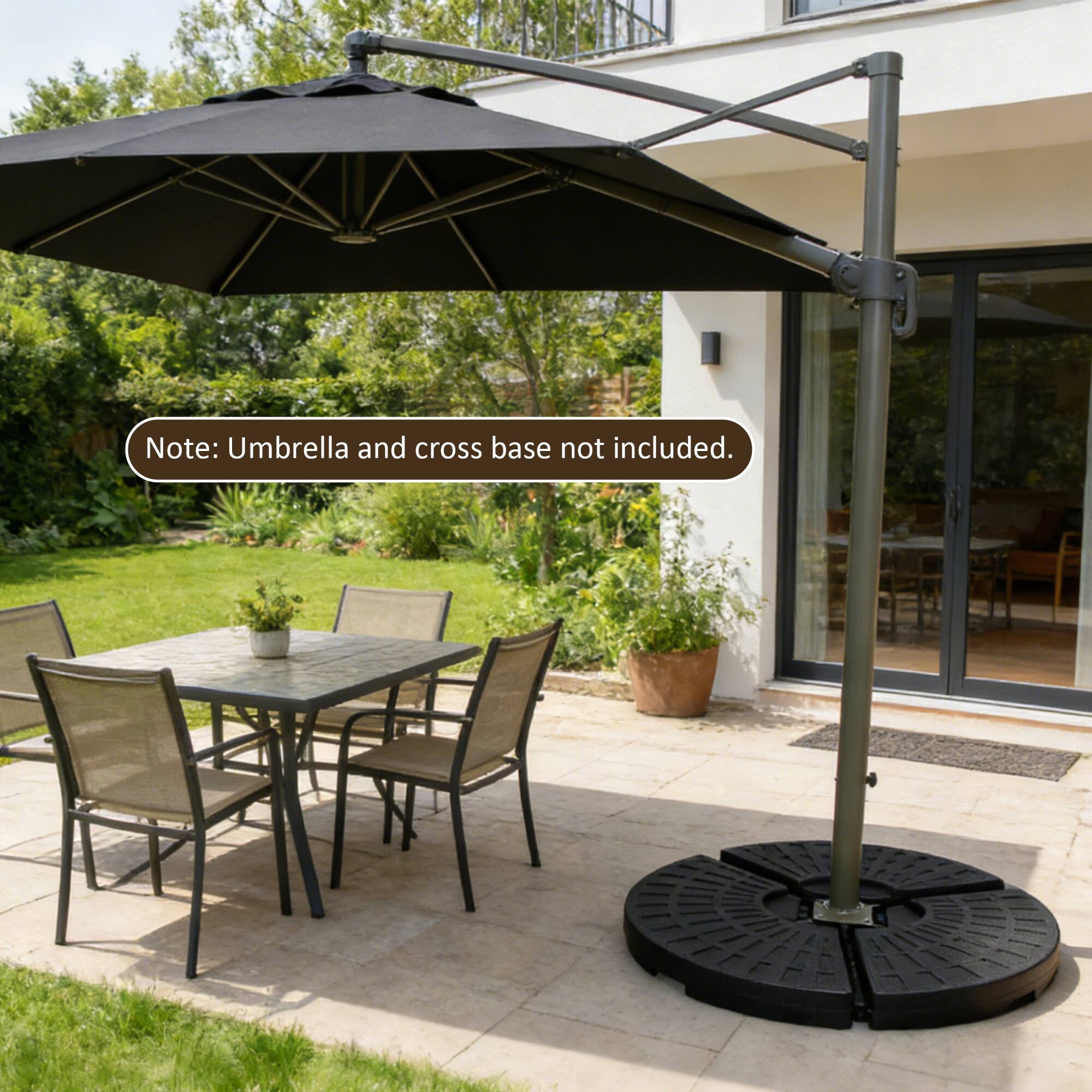 Note: Umbrella and cross base not included.