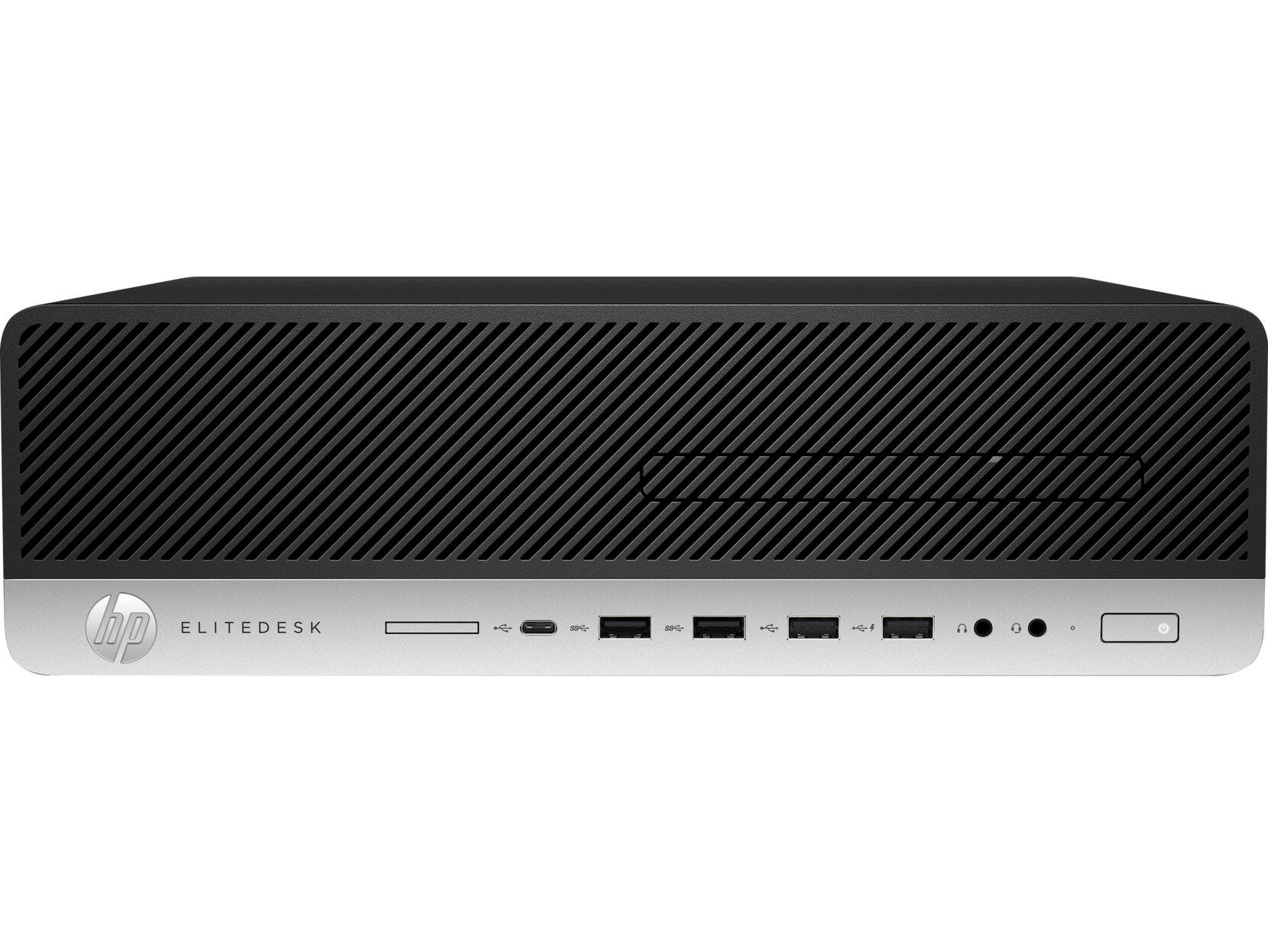 Front. HP - HP Elitedesk 800 G3 Desktop Intel Core i5 3.20Hz 8GB 256GB SSD W11P - Black.