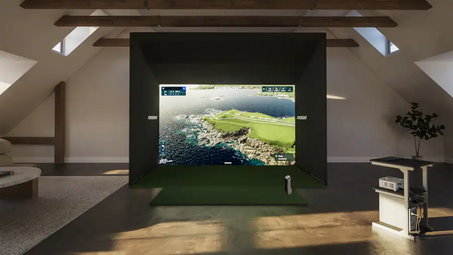 Foresight Sports Complete Golf Sim Package w/ Quad Max Launch Monitor ...