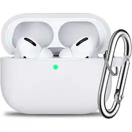 Entronix - Premium Silicone Case for AirPods Pro 1st and 2nd Generation - White
