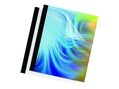 Alt View 3. Fellowes - Thermal Presentation Covers, Letter Size, 10/Pack - Black/Clear.