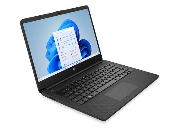 Back. HP - essential laptop computer 14" hd n-series 4 gb memory;64 gb emmc - Black.