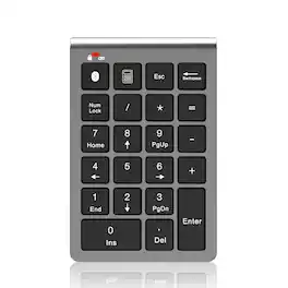 Pacoar Cade - Number Pad Wireless & Wired 10 Key Usb Keypad Two In One Rechargeable Numpad For Laptops Desktop Computers Accessories - Default