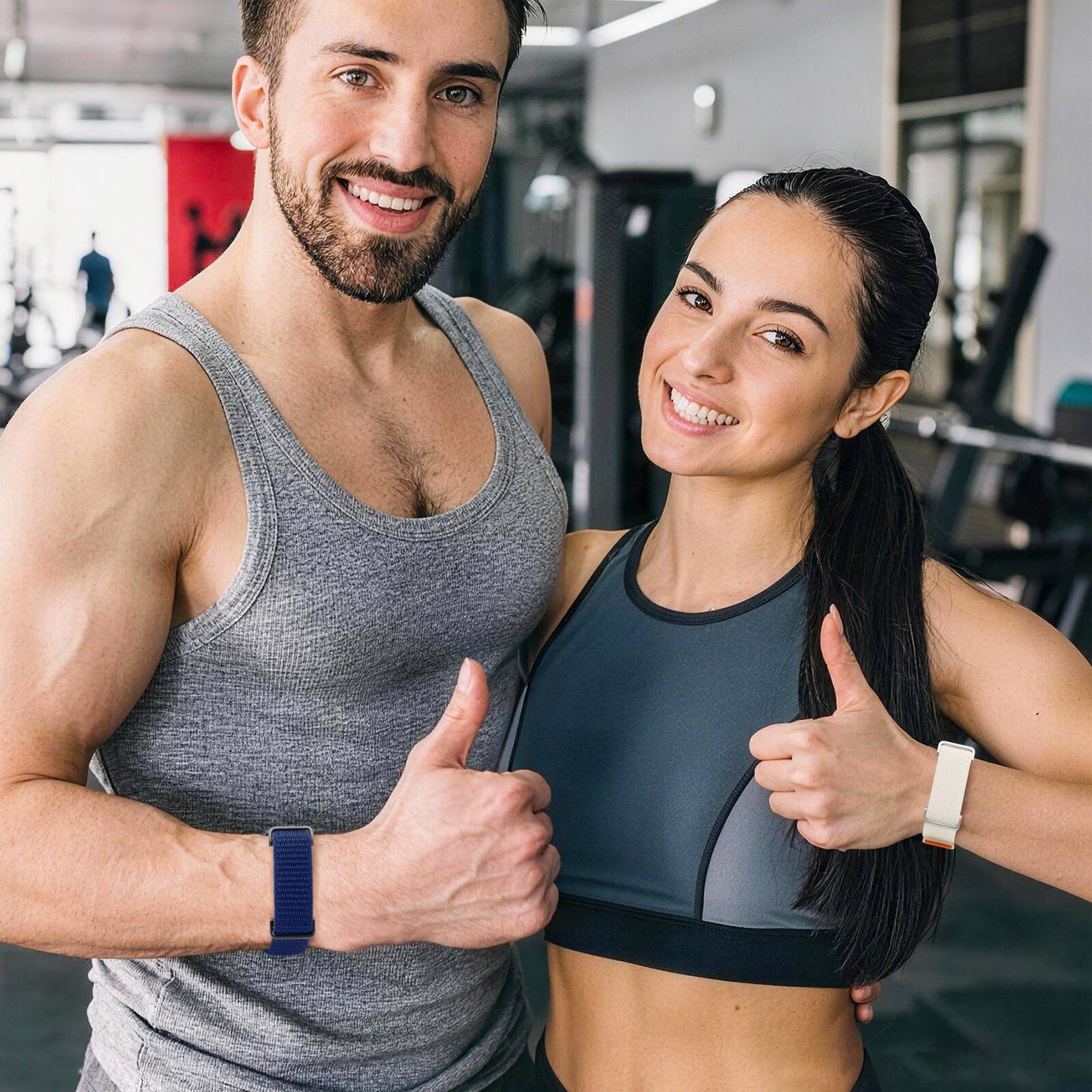 Alt View 4. Fintie - Nylon Loop Band for Google Fitbit Air, Sport Wrist Strap Secure Closure Adjustable Hook-and-Loop Breathable Durable - Starlight.