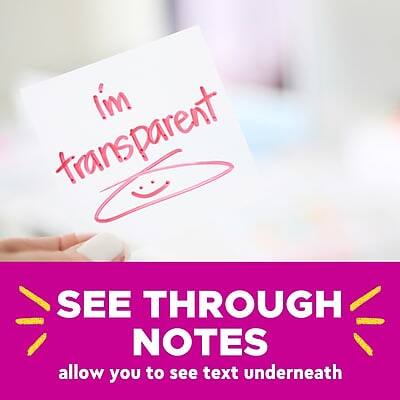 I'm transparent

SEE THROUGH NOTES
allow you to see text underneath