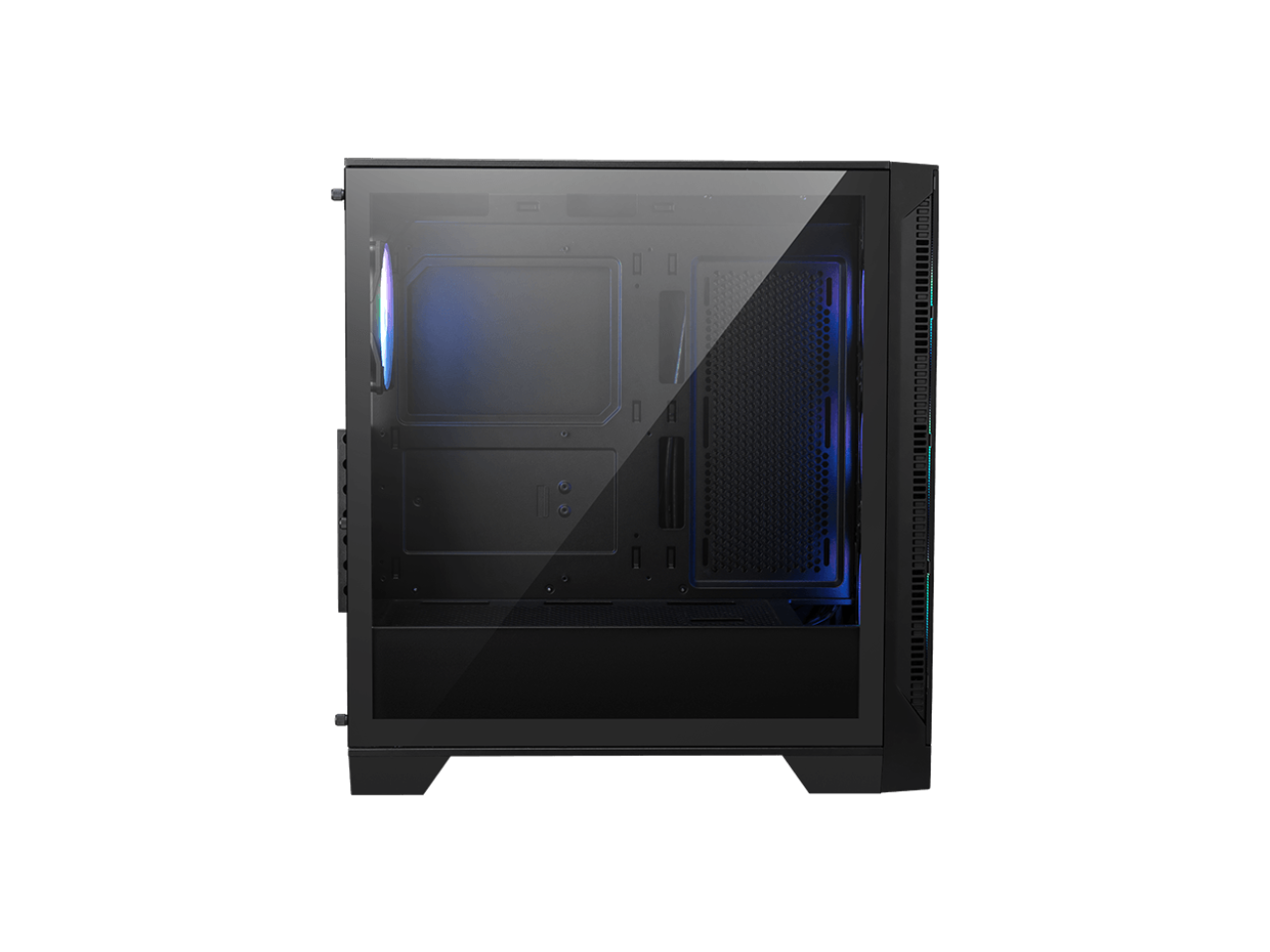 Alt View 3. MSI - MSI MAG FORGE 321R AIRFLOW Black Case, 2xUSB 3.2, 4x120mm ARGB Fans, Tempered Glass - Black.