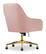 Alt View 19. Serta - Chloe Soft Velvet Modern Home Office Chair - Blush Pink - Polished Gold Base.