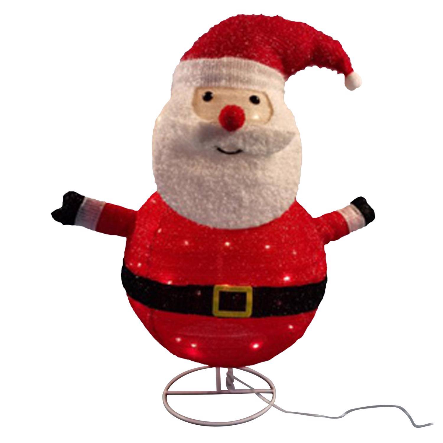 Sienna - LED Warm White Santa 2.5 ft. Yard Decor - Red | White | Black
