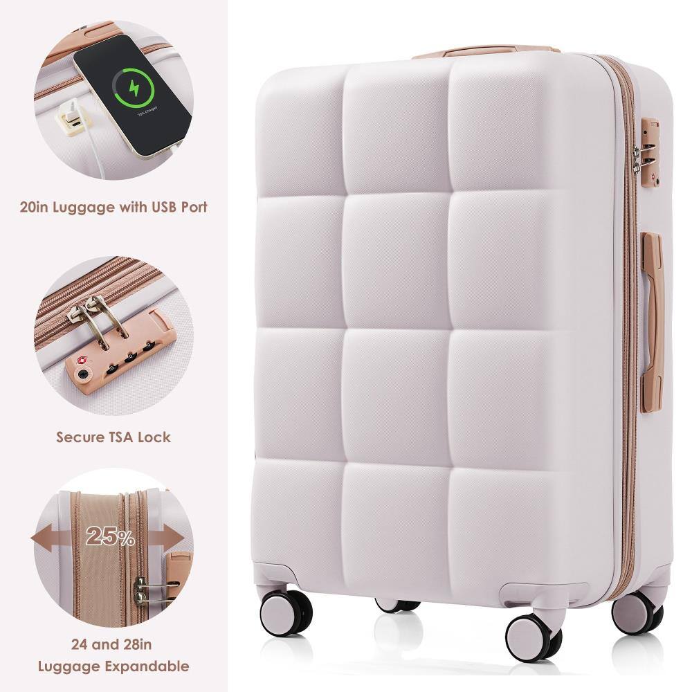 - 20in Luggage with USB Port
- Secure TSA Lock
- 24 and 28in Luggage Expandable (25% more space)