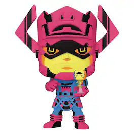 Marvel Jumbo Funko POP | Galactus with Silver Surfer (Black Light Version) - Multi-Color