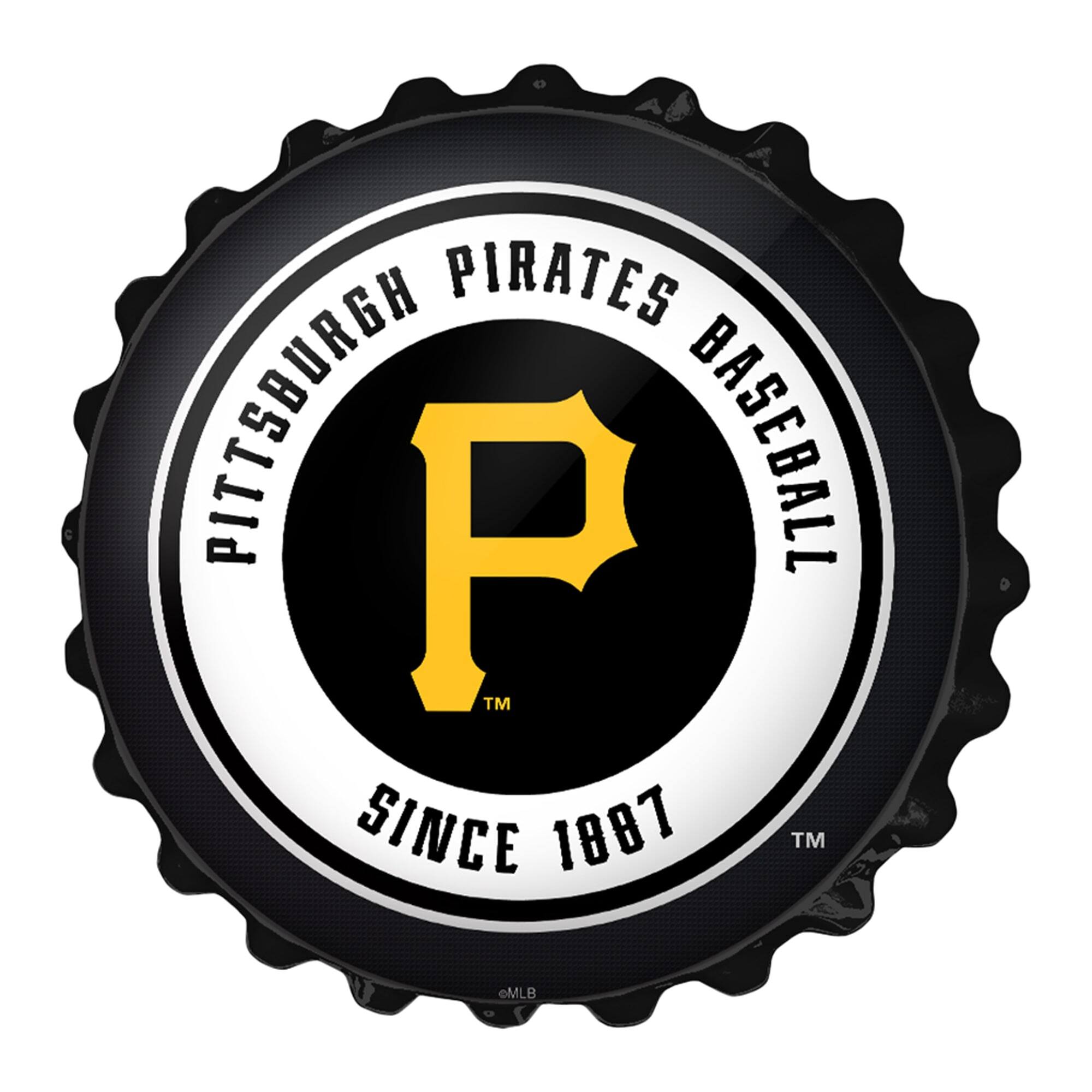 Pittsburgh Pirates 18.5" Bottle Cap Wall Clock