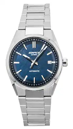 Casio - Edifice Analog Dial Stainless Steel Automatic EFK-110D-2A 100M Men's Watch - Blue