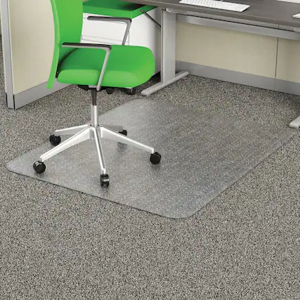 Front. Deflecto - Deflecto EconoMat Chair Mat - Clear.
