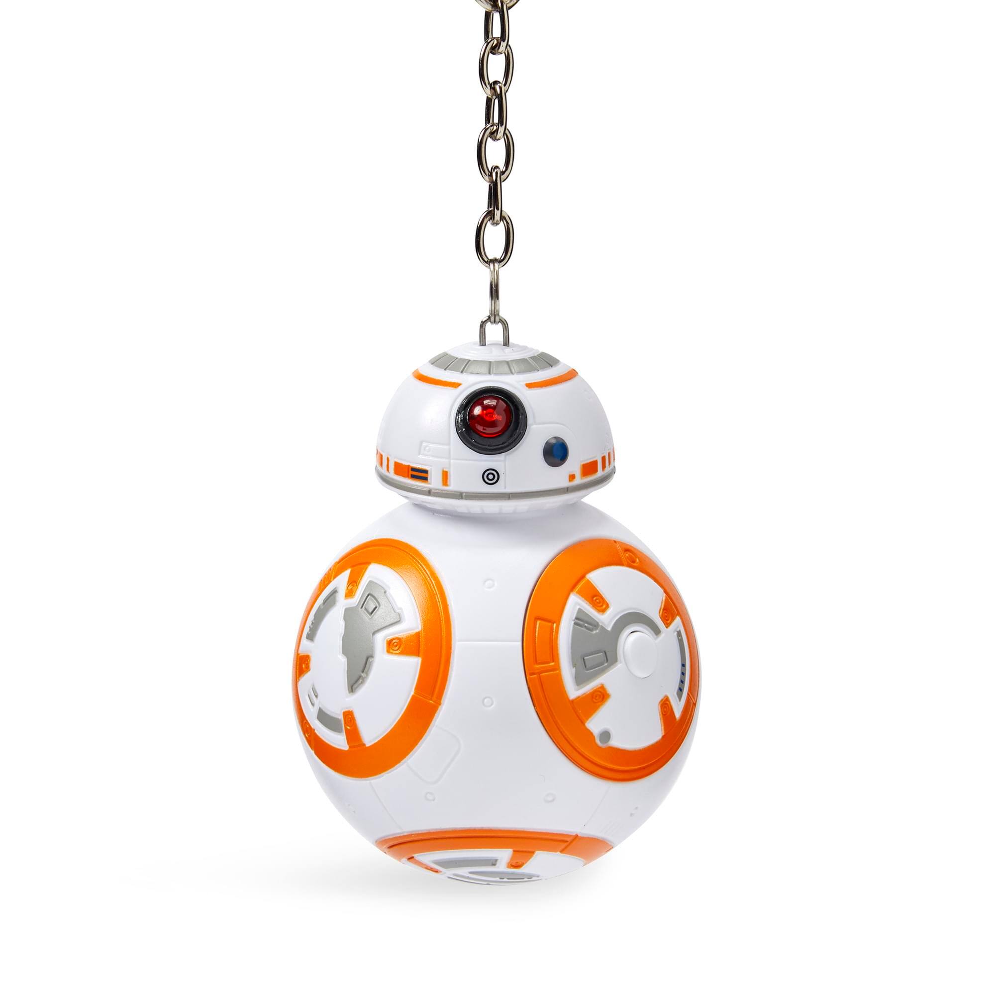 Official Star Wars Keychain with LED Lights and Sounds BB 8 White