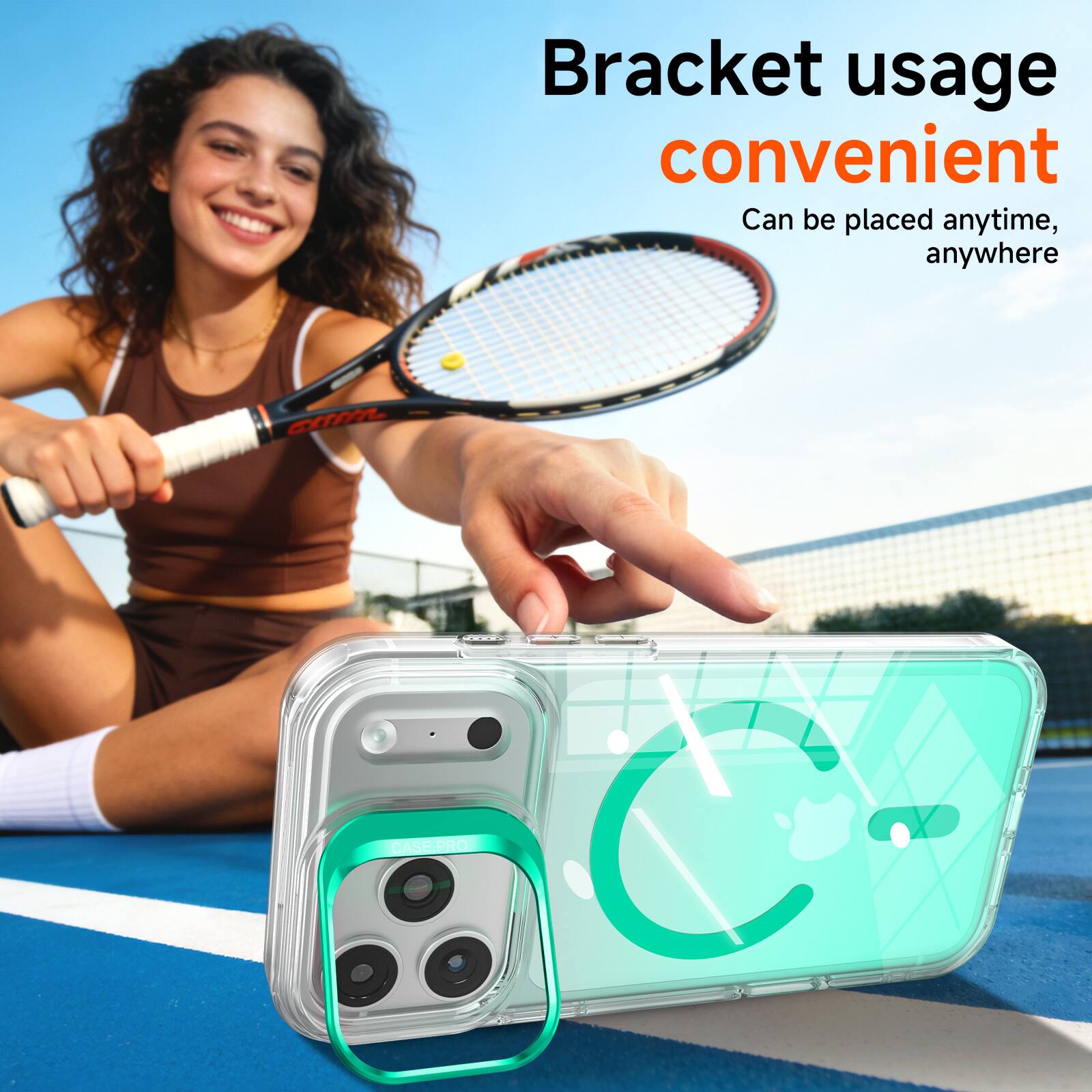 Bracket usage convenient  
Can be placed anytime, anywhere  
CM CASE PRO