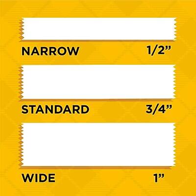 NARROW 1/2"  
STANDARD 3/4"  
WIDE 1"