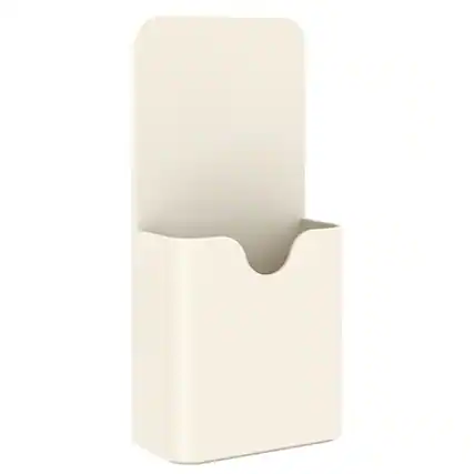 Front. Garnen - Magnetic Pen Holder for Refrigerator & Locker, Magnetic Marker Holder for Whiteboard, Fridge Magnet Organizer Bins - White.