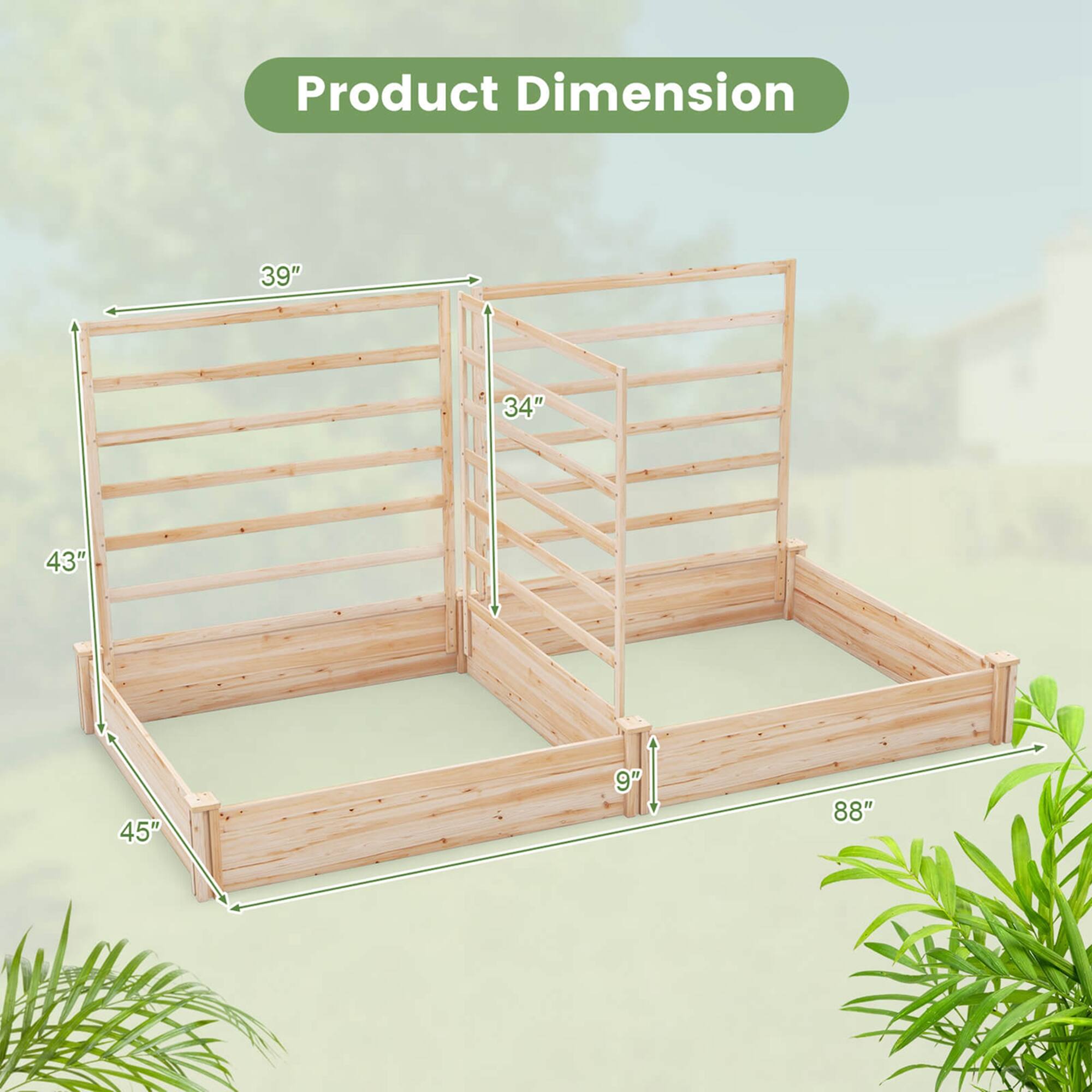 Product Dimension: 39" x 34" x 43" x 45" x 9 88"