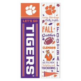 Evergreen Enterprises - Clemson Tigers 47" Double Sided Fall Leaner Fan Sign - Multicolor