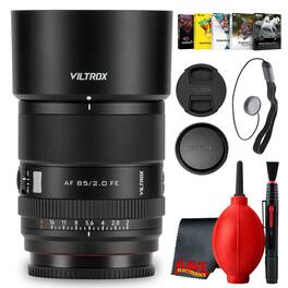 Viltrox - AF 85mm F2 EVO FE Lens for Sony E-Mount Full-Frame Cameras + Photo, Video & Art Software + More (8pc bundle) - Black