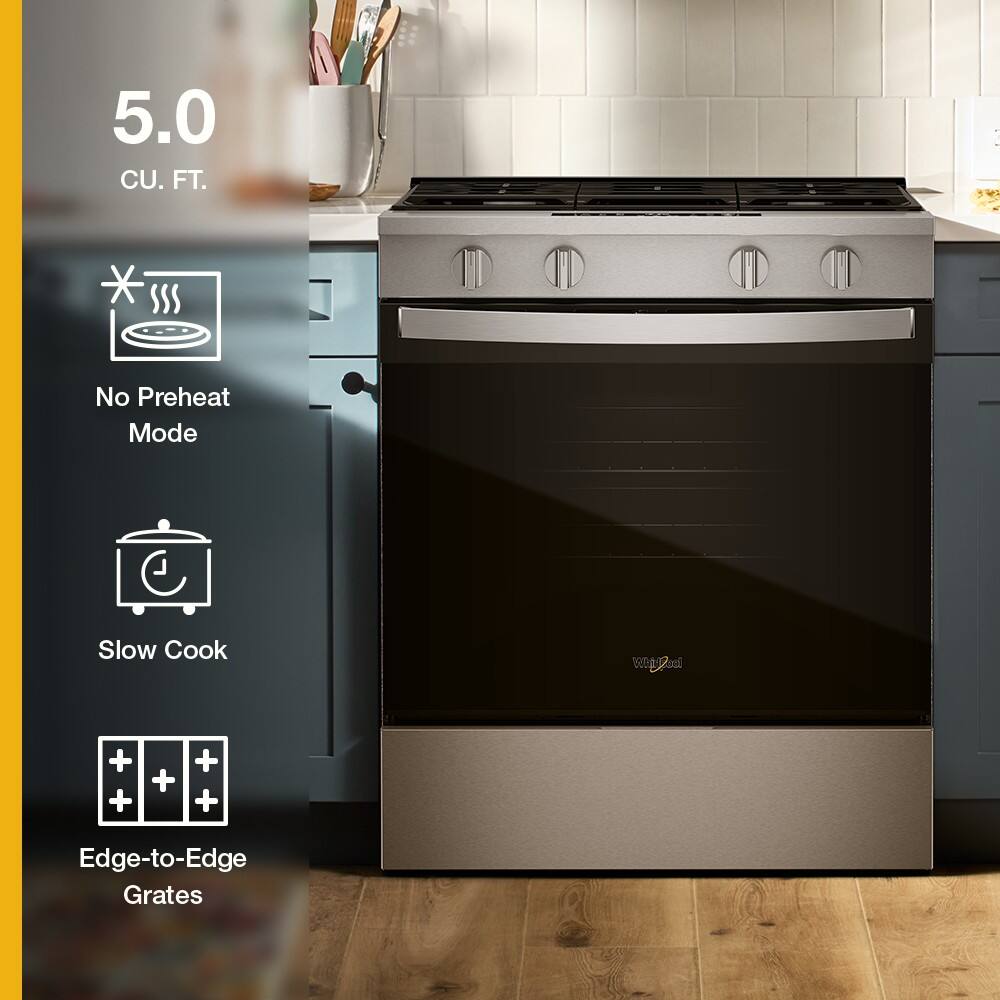 5.0 CU. FT.  
No Preheat Mode  
Slow Cook  
Edge-to-Edge Grates